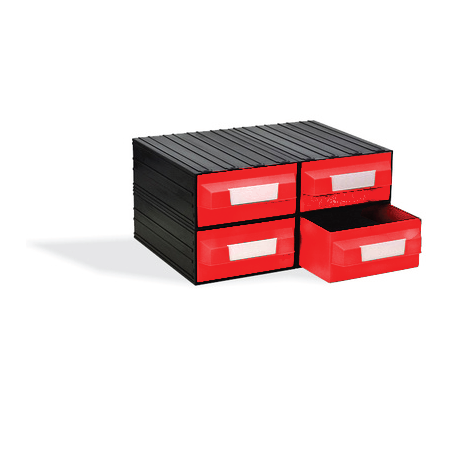 CAIXA 4 GAVETAS VERMELHO