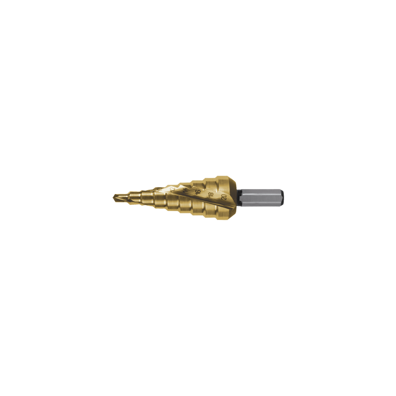 RUKO Stainless Drills, CBN Rectified, Spiral Slot With Cross Shaft HSS-TiN (Nº4)