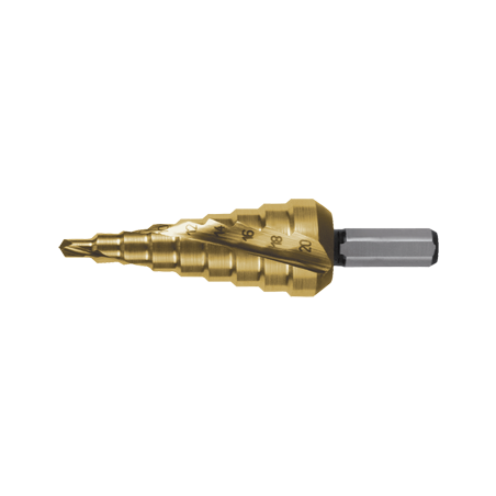 RUKO Stainless Drills, CBN Rectified, Spiral Slot With Cross Shaft HSS-TiN (Nº4)