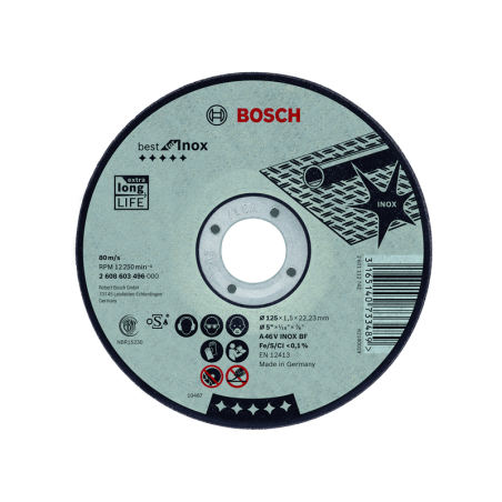 Corte direito Best Inox: 115x2,5mm