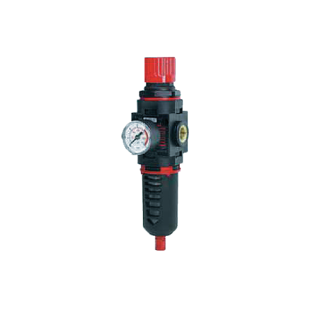 BELFLEX Regulator with Pressure Gauge, Filter and Semi-automatic Drainage 940/11
