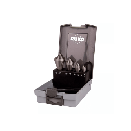 RUKO Slotted Taper And Deburring  Countersinker Set 90°  HSSE-CO 5