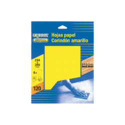 BELFLEX Yellow Corundum Paper Sheets Assortment G120 230 x 280 mm