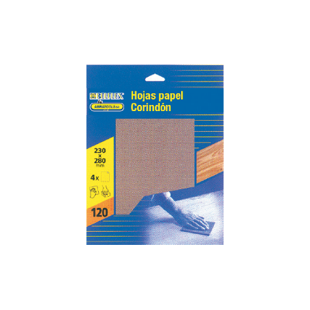 BELFLEX Brown Corundum Sandpaper Sheets A-120 230  x 280 mm