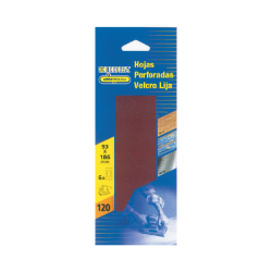 BELFLEX Punched Sandpaper Sheets with Velcro System Assortment 93 x 185 mm