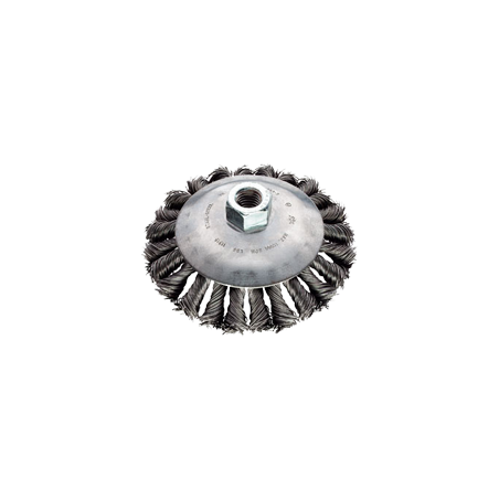 PFERD Threaded Bevel Brushes, Knotted - Steel Wire (ST) Combitwist Type POS KBG 10013/M14 CT ST 0,50 (BL 1 Un)