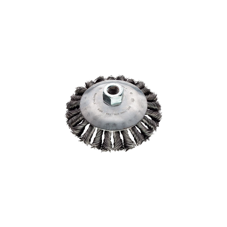 PFERD Threaded Bevel Brushes, Knotted - Stainless Steel Wire (ST) Combitwist Type POS KBG 11515/M14 CT Inox 0,35 (BL 1 Un)
