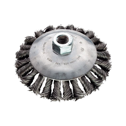 PFERD Threaded Bevel Brushes, Knotted - Stainless Steel Wire (ST) Combitwist Type POS KBG 12515/M14 CT Inox 0,35 (BL 1 Un)