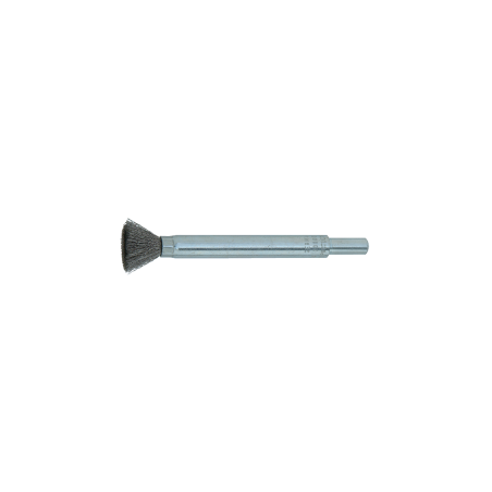 PFERD Shank Mounted End Brushes, Crimped, Long - Steel Wire (ST) PBUl 1010/6 ST (Ø 0,20 mm)