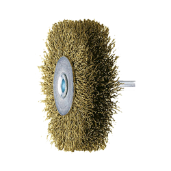 PFERD Shank Mounted Wheel Brushes, Crimped - Brass Wire (Mes) RBU 7015/6 Mes 0,30