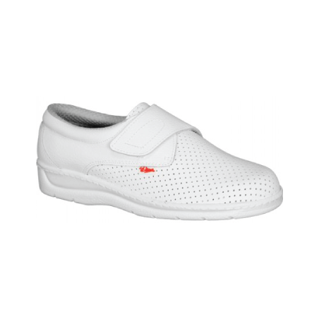Sapato Pele Branca Aperto com Velcro CHEMITOOL