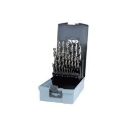 RUKO Set Of 25 Spiral Bits DIN 338 Type N, HSS-G Flat