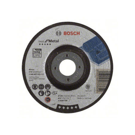 Rebarbar côncavo Best Metal: 125x6mm
