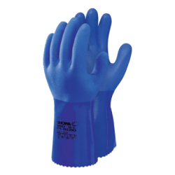 LUVA PVC AZUL SUPORTE ALGODÃO