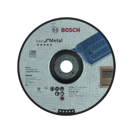 Rebarbar côncavo Best Metal: 180x6mm