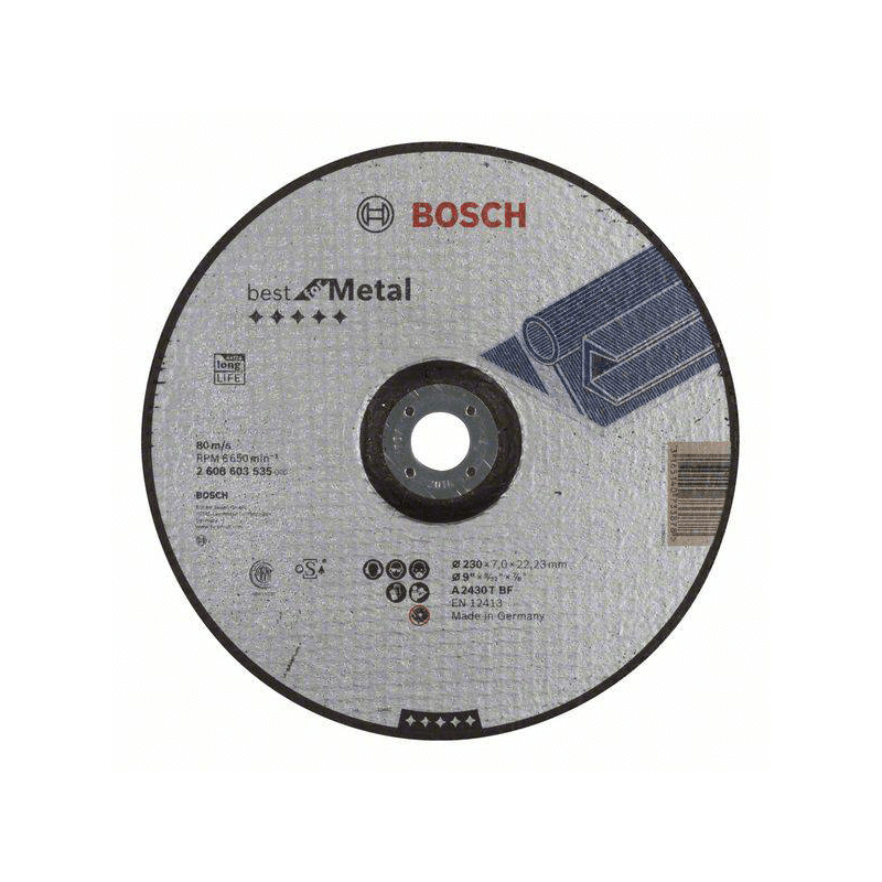 Rebarbar côncavo Best Metal: 230x6mm Rebarbar côncavo Best Metal: 230x6mm