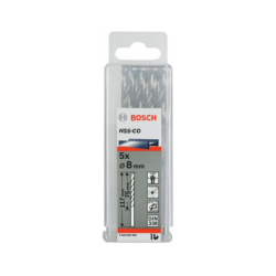 HSS-Co DIN338: 8,0 x 75 x 117: 5 uds
