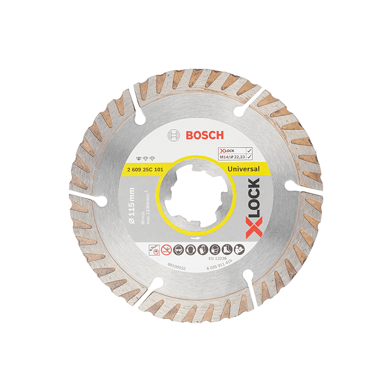 BOSCH 115 mm Diamond Cutting Disc Standard for Universal Use X-LOCK BOSCH 115 mm Diamond Cutting Disc Standard for Universal Use X-LOCK