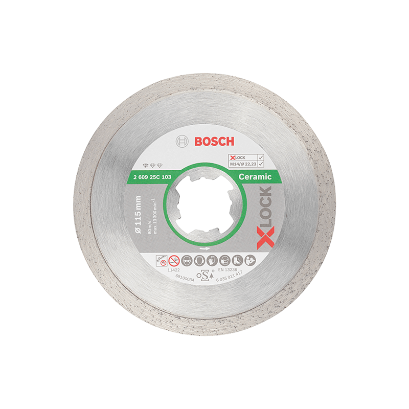 BOSCH 115 mm Diamond Cutting Disc Standard for Ceramic X-LOCK BOSCH 115 mm Diamond Cutting Disc Standard for Ceramic X-LOCK
