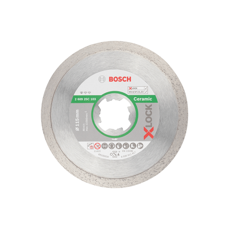BOSCH 115 mm Diamond Cutting Disc Standard for Ceramic X-LOCK