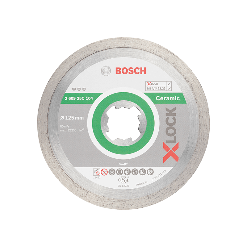 BOSCH 125 mm Diamond Cutting Disc Standard for Ceramic X-LOCK BOSCH 125 mm Diamond Cutting Disc Standard for Ceramic X-LOCK