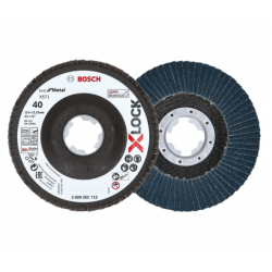 BOSCH 115 mm Grain 40 Grinding Disc X-Lock - 2 Pieces