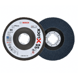 BOSCH 115 mm Grain 80 Grinding Disc X-Lock - 2 Pieces