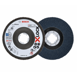 BOSCH 125 mm Grain 40 Grinding Disc X-Lock - 2 Pieces