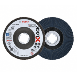 BOSCH 125 mm Grain 80 Grinding Disc X-Lock - 2 Pieces