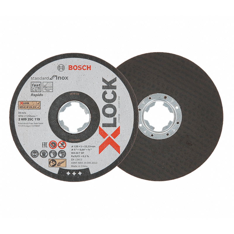 BOSCH 125 x 1mm Cutting Discs Standard for Stainless Steel X-LOCK - 5 Pieces BOSCH 125 x 1mm Cutting Discs Standard for Stainless Steel X-LOCK - 5 Pieces