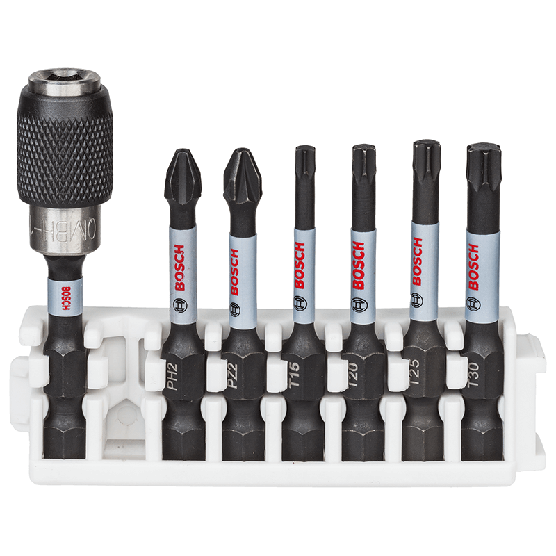 BOSCH Screwdriver Bit and Accessory Wrench Set - 7 Pieces