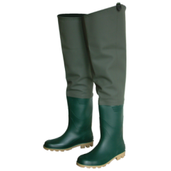 BOTA PESCADOR COM PERNEIRA PVC VERDE