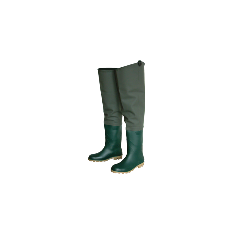 BOTA PESCADOR COM PERNEIRA PVC VERDE