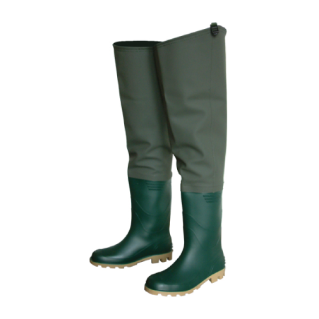 BOTA PESCADOR COM PERNEIRA PVC VERDE