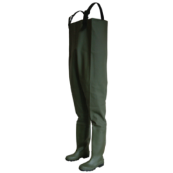 BOTA PESCADOR COM PEITILHO PVC VERDE