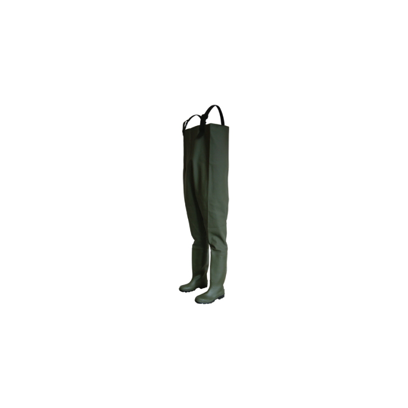 BOTA PESCADOR COM PEITILHO PVC VERDE