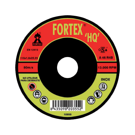 Disco Corte Inox para A46R4B 115 x 1 x 22 mm FORTEX