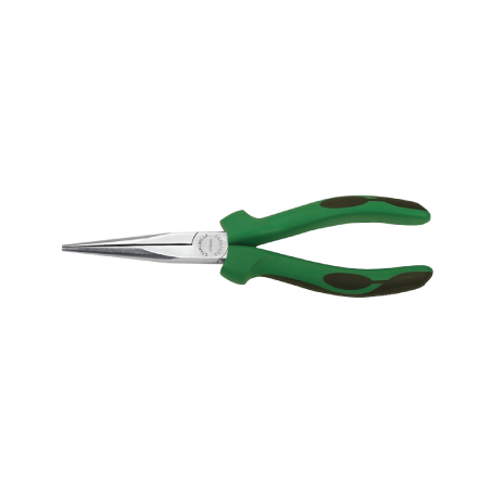 STAHLWILLE Mechanics Snipe Nose Plier, Chrome Plated Head and Multi-Component Handle 200 mm