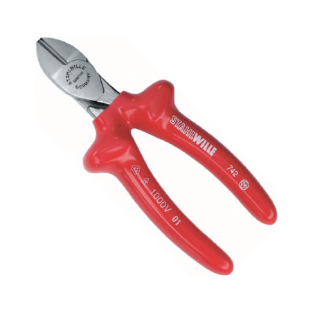 STAHLWILLE VDE Side Cutter, Dip-Coated Insulation Handle 180 mm
