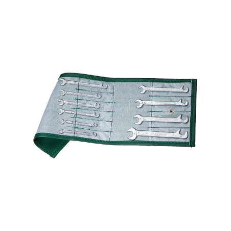 STAHLWILLE Set Double Open Ended Spanners, in Roll-Up Wallet 12a/13