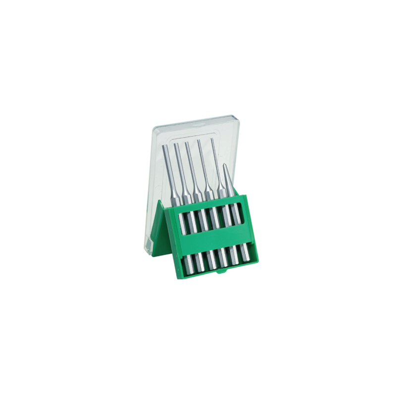 STAHLWILLE Pins and Punches Set in Transparent Plastic Container Stand (6 un.) STAHLWILLE Pins and Punches Set in Transparent Plastic Container Stand (6 un.)