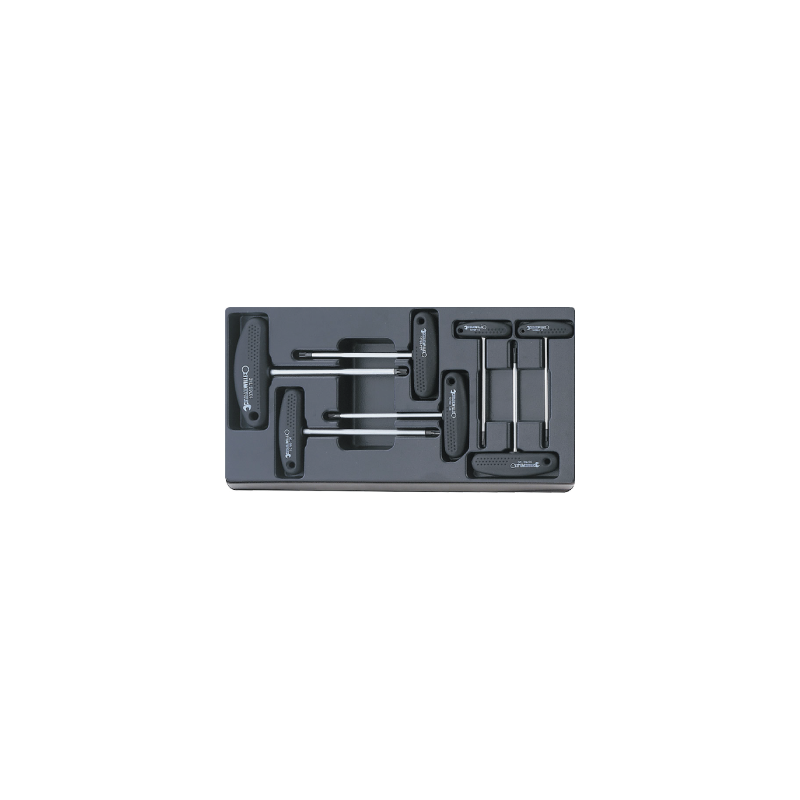STAHLWILLE Tool 1/3 Tray System with TORX T-Handled Screwdrivers (7 un.)