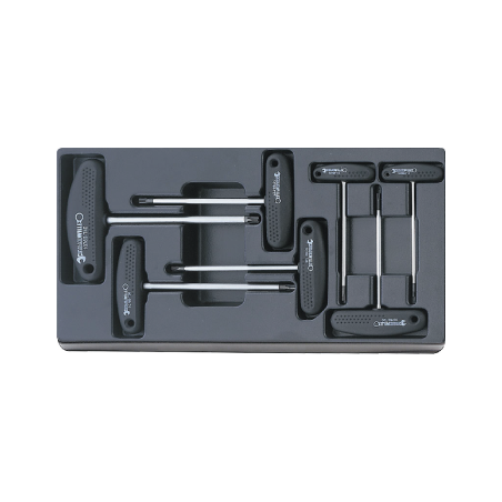 STAHLWILLE Tool 1/3 Tray System with TORX T-Handled Screwdrivers (7 un.)