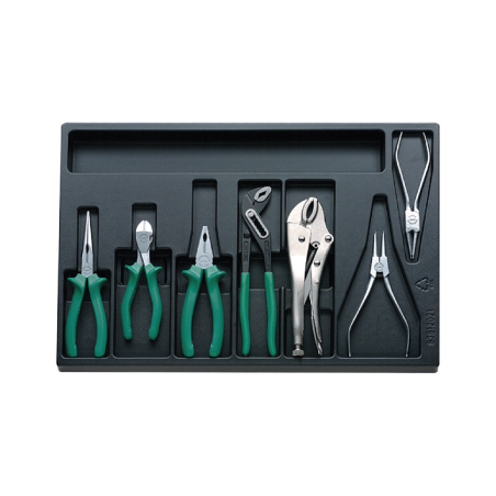 STAHLWILLE Tool 3/3 Tray System with Pliers and Self Grip Wrenches (7 un.)