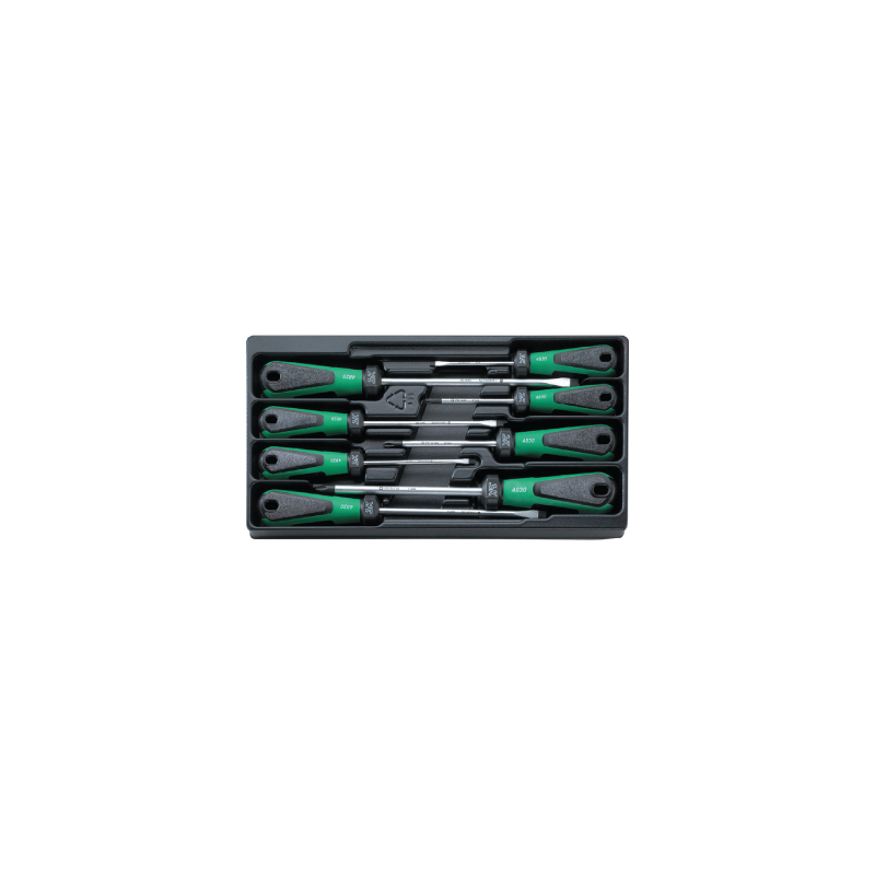 STAHLWILLE Tool 1/3 Tray System with 3K DRALL+ Screwdrivers (8 un.)