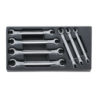 STAHLWILLE Tool 1/3 Tray System with Double Ended Open Ring Spanners, Angled nº 24 (7 un.)