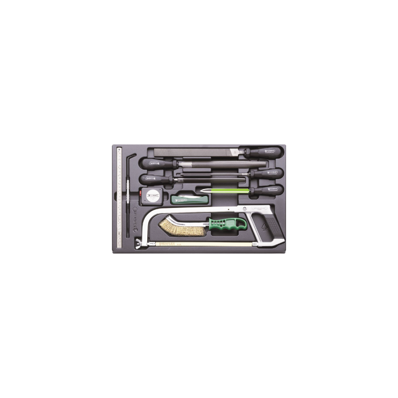 Bandeja 3/3 com Ferramentas Diversas STAHLWILLE (11 un.) 530x350x35 mm