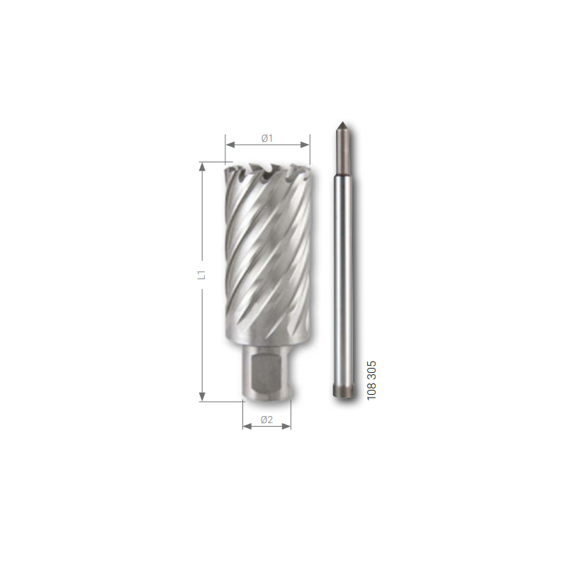 RUKO Crown Drill Bit HSS-TiAlN - Depth Of Cut 55,00 mm (Ø17,00mm) RUKO Crown Drill Bit HSS-TiAlN - Depth Of Cut 55,00 mm (Ø17,00mm)