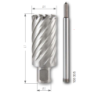 RUKO Crown Drill Bit HSS-TiAlN - Depth Of Cut 55,00 mm (Ø52,00mm)