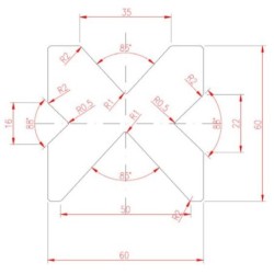 MATRIZ 4V 60X60X1050MM